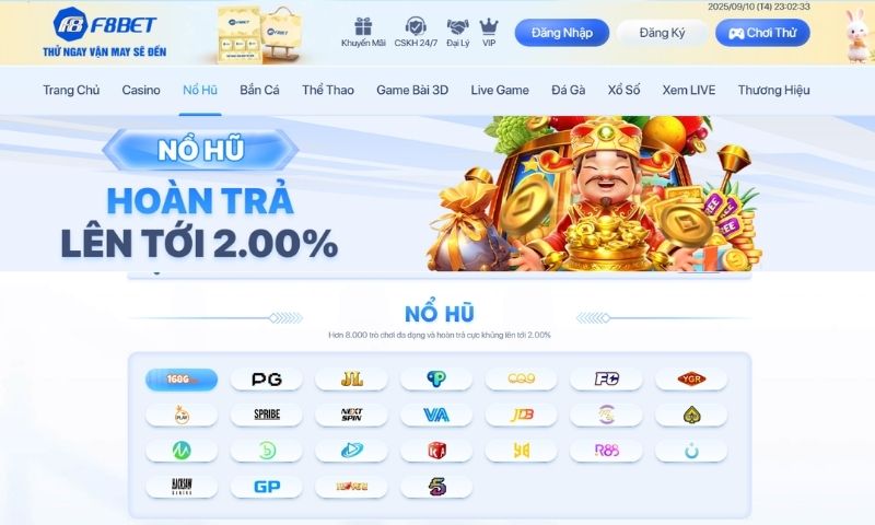 F8BET Nổ hũ – không gian slot game đầy kịch tính